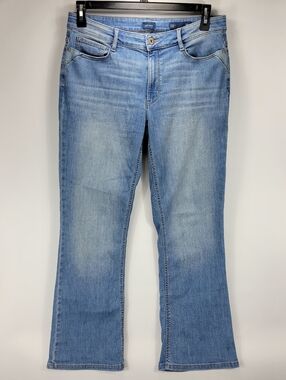 J Jill Denim Barely Flare Light Wash Stretch Jeans Women 10 Regular Quiet Luxury